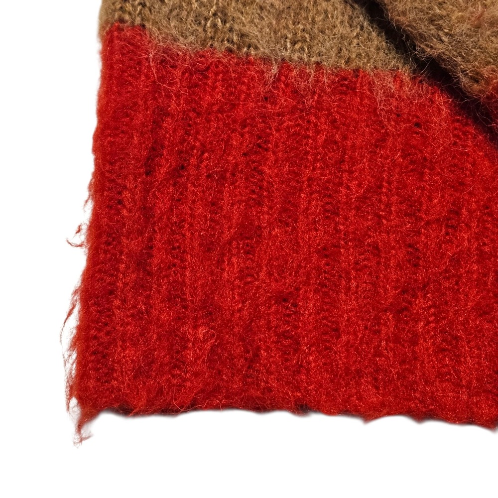 A New Day Striped Sweater Size S Red‎ Pink Brown Knit Pullover Women's - Picture 7 of 10